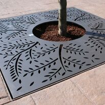 Grille d’arbre | Grille d’arbre Rayon de Soleil en acier découpé laser