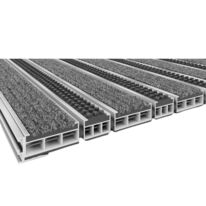 Tapis d'entrée technique ERP - Inserts brosse, rips et aluminium - nettoyant et antidérapant | NIKO Rips & Brosse 