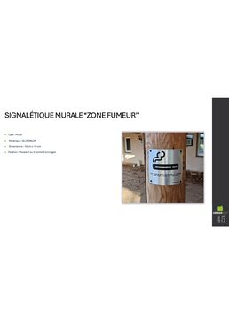 Panneau signalétique mural pour zone fumeur | URBANECO 42