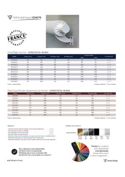 Radiateur design mural | VD4678 à ailettes finition contemporaine