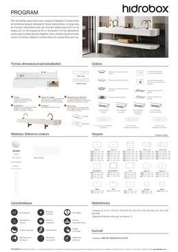 Plan de toilette autoportant avec vasque en scene solid surface | PROGRAM CURVE