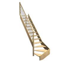 Escalier Aria quart tournant bas rampe Régate tubes inox | LAPEYRE SERVICES