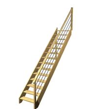 Escalier Aria droit rampe Régate tubes acier | LAPEYRE SERVICES