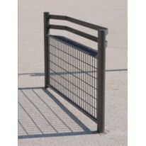 Barrière assis-debout | Campus en acier thermolaqué avec grille intégrée
