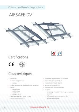 Châssis aluminium de désenfumage toiture à double vantail | AirSafe DV