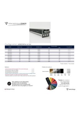 Radiateur plinthe à ailettes | VD 4620 en acier finition industrielle