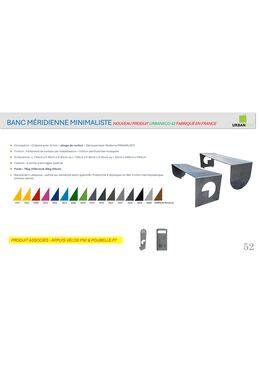 Banc méridienne en acier | minimaliste 
