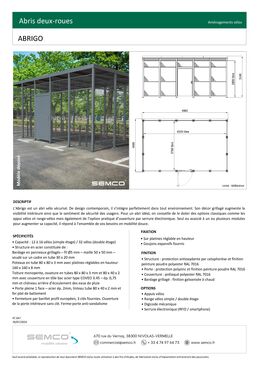 Abri deux-roues | Abrigo en acier sécurisé pour vélos