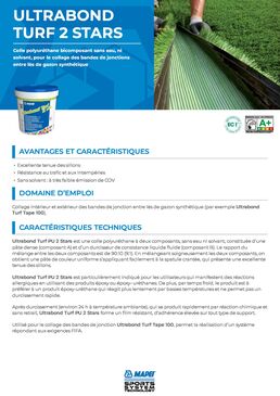 Colle polyuréthane bicomposant | Ultrabond Turf 2 Stars pour gazon synthétique