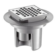 Siphon sol dur 100x100 - H. régl. sortie intégrée Ø40 | Réf. 682001