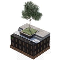 Boîte à racines d'arbres autoportante enterrée pour protection de la voierie | ROOTBOX