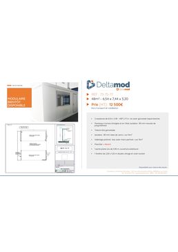Modulaire d'occasion 73-75-77 - 48 m² | Cougnaud