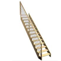 Escalier Ouessant droit rampe Régate tubes inox | LAPEYRE SERVICES