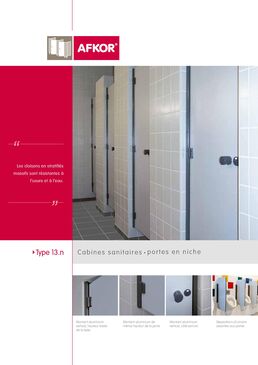 Cloisons sanitaires Porte en niche en stratifié compact 13mm