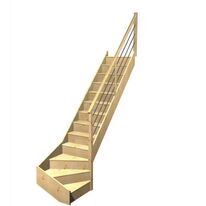 Escalier Faubourg quart tournant bas rampe Régate tubes inox | LAPEYRE SERVICES