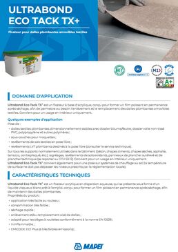 Produit de maintien pour dalles textiles plombantes | ULTRABOND ECO TACK TX+ à piégeage permanent