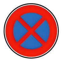 Panneau B6d stationnement et arrêt interdit Ø650 mm | 1-02-2-029ee4