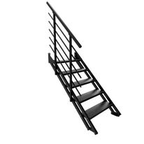 Escalier intérieur NEW YORK 2 droit 4 à 6 marches Métal Embossées | LAPEYRE SERVICES