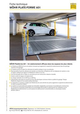 Plateforme de stationnement coulissante | WÖHR 601