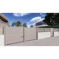 Portail contemporain battant en aluminium sans traverse haute et basse | Shar-pei 2.5 