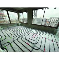 Plancher chauffant réversible acoustique avec plaque en laine de roche | Giacoconfort + Giacosol