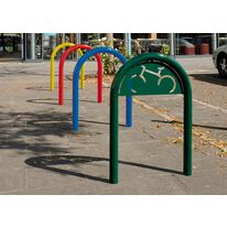 Appui vélos en tube acier galvanisé à chaud | SOLUVELOS 