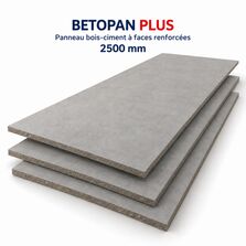 Panneau bois ciment – faces minérales renforcées - 2500 mm - Betopan Plus