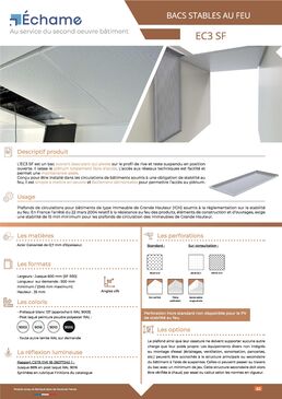 Bac métallique EC3 - Ouvrant et basculant 1 côté