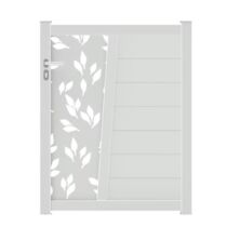 Portillon aluminium Pise décor feuille | LAPEYRE SERVICES