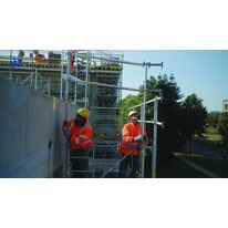 Solution sans harnais avec garde-corps et poutrelle pour pose de coffrage en hauteur | DUO sans harnais GCC + P11