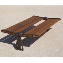Banquette urbaine | Banquette Arc en ciel en fonte GS et bois