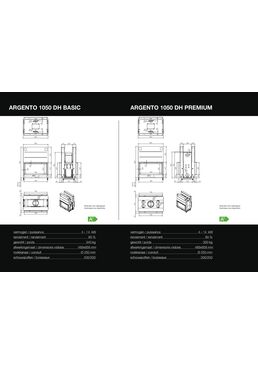Cheminée bois horizontale double face avec vitre escamotable | Argento 1050DH 