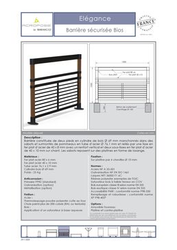 Barrière sécurisée de voirie | Barrière Bios en bois et acier pour espaces publics