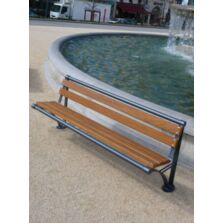 Banc urbain | Banc Vallon en acier et bois