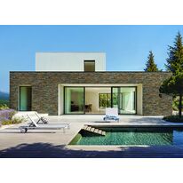 Plaque de parement en pierre reconstituée et structurée aspect feuille de schiste | Strata