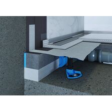 Evacuation et drainage de douche de plain-pied à revêtement mince | DallFlex 2.0