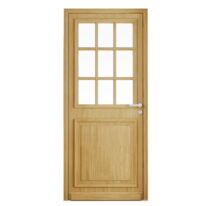 Porte d'entrée Anne-Perrine Chêne 9 carreaux avec barillet | LAPEYRE SERVICES