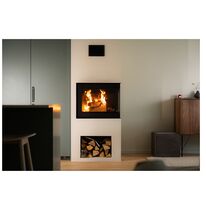 Insert bois avec un coin vitré gauche ou droit horizontal et porte battante | Venus 530 CL CR 