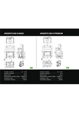 Cheminée à bois horizontale avec vitre escamotable | Argento 900H MDesign 
