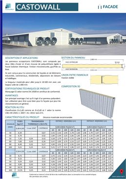 Panneaux métalliques autoportants pour bardages et cloisons | CASTOWALL