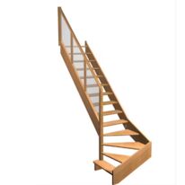 Escalier Aria quart tournant bas marche débordante rampe Emerence | LAPEYRE SERVICES