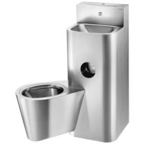 Lavabo WC suspendu en inox à poser au sol | KOMPACT Réf. 160400