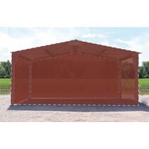 Abri bi-pente en kit - 8x5x3,35m - bardage 2 pignons + 1 long pan