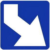 Panneau de contournement d’îlot central J5 500mm classe 2 | 1-02-2-036i2