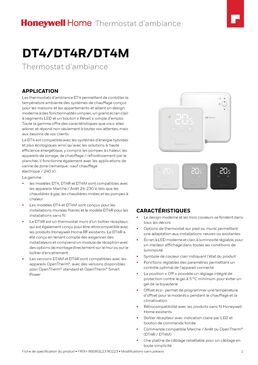 Thermostats d’ambiance pour contrôle de la température ambiante | DT4/DT4R/DT4M