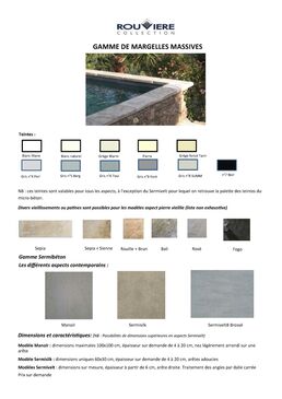 Margelles de piscine massives, en béton façon pierre