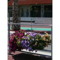 Barrière jardinière | Barrière de voirie Arc en ciel avec jardinière intégrée