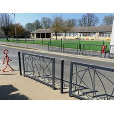 Barrière de trottoir en acier modèle T-LAUTREC | BARLAUTRE
