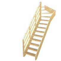 Escalier Aria quart tournant haut rampe Eden | LAPEYRE SERVICES