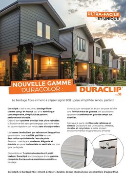 Duraclip® – Bardage fibres-ciment à pose clipsée invisible